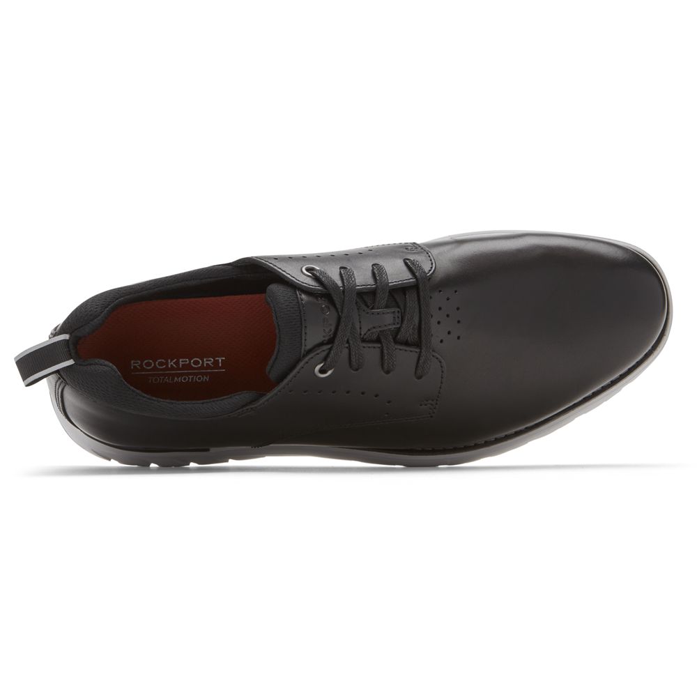 Zapatos Rockport Hombre Outlet - Zapatos Oxford Rockport Total Motion Sport  Plain Toe Negros